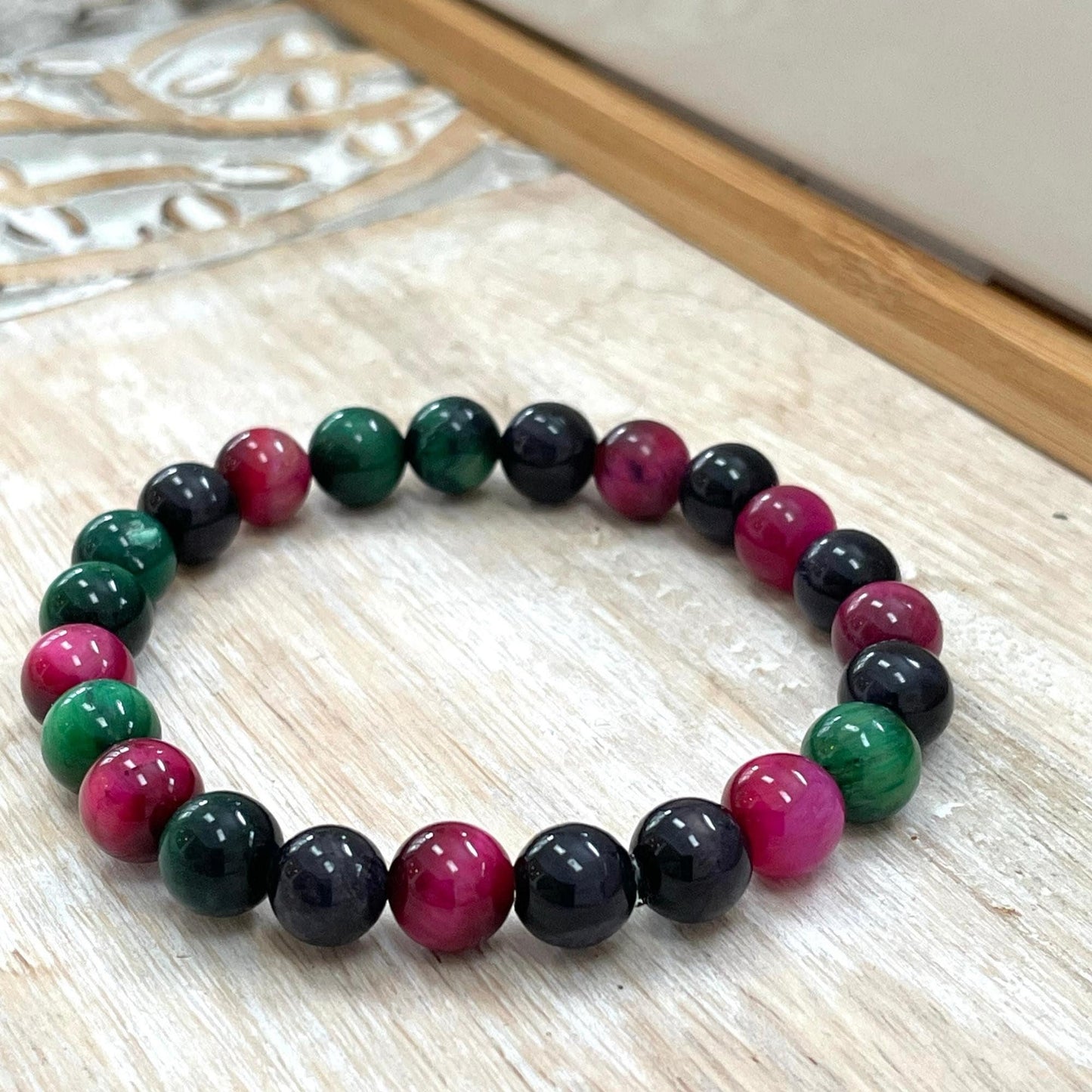 8mm Multi Tiger’s Eye Bracelet - Sparks and Gem