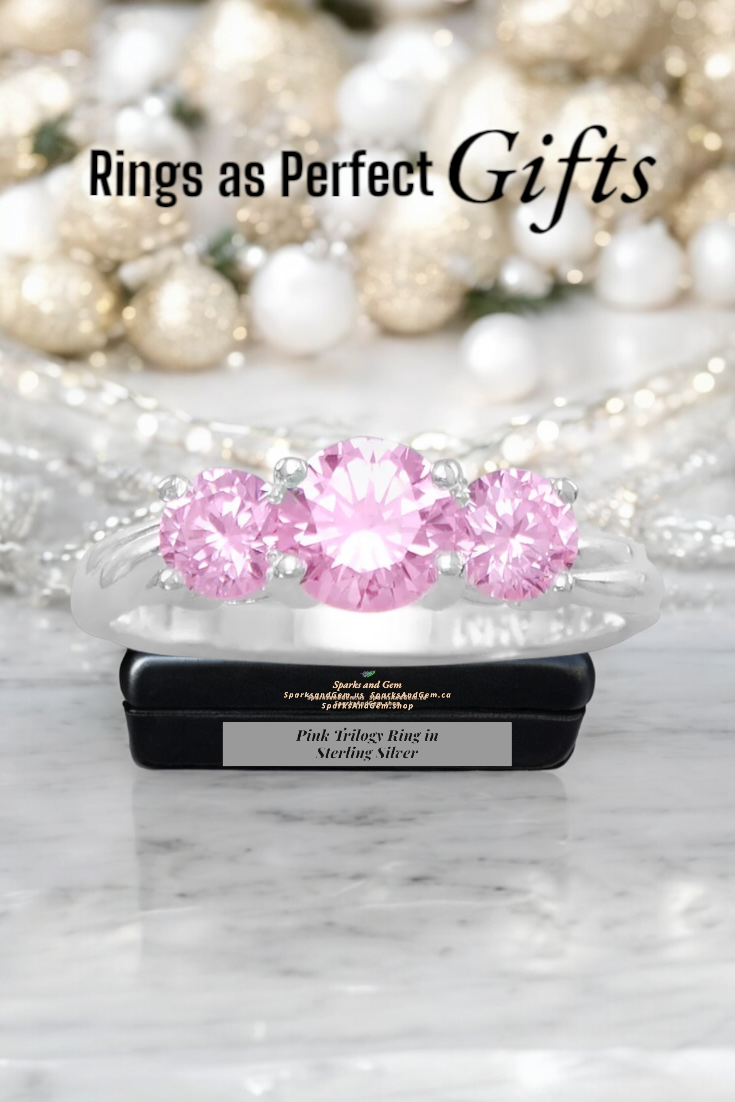 Pink Trilogy Sterling Silver Ring - Sparks and Gem