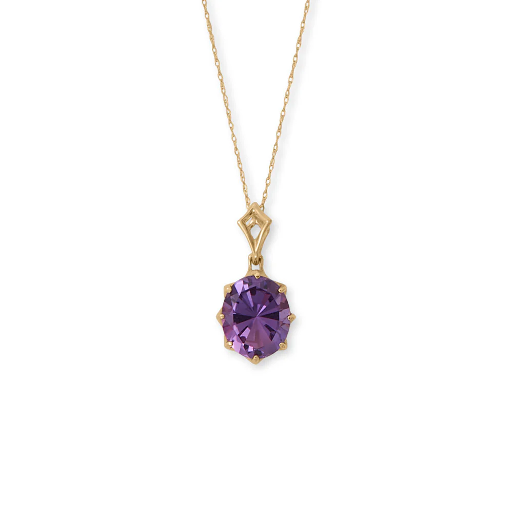 14 Karat Gold Precision Cut Amethyst Jewelry Set from Sparks and Gem (A+ BBB Rating)