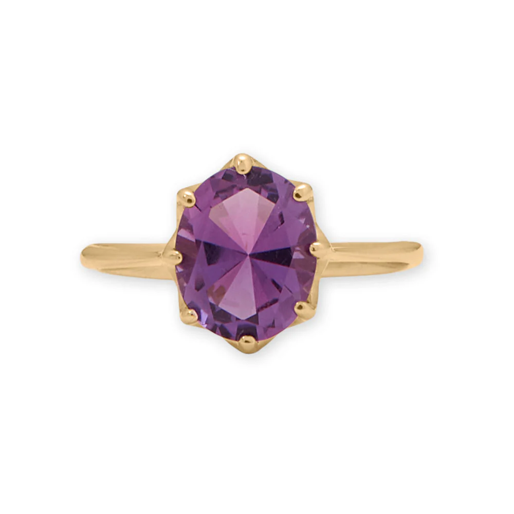 14 Karat Gold Precision Cut Amethyst Jewelry Set from Sparks and Gem (A+ BBB Rating)