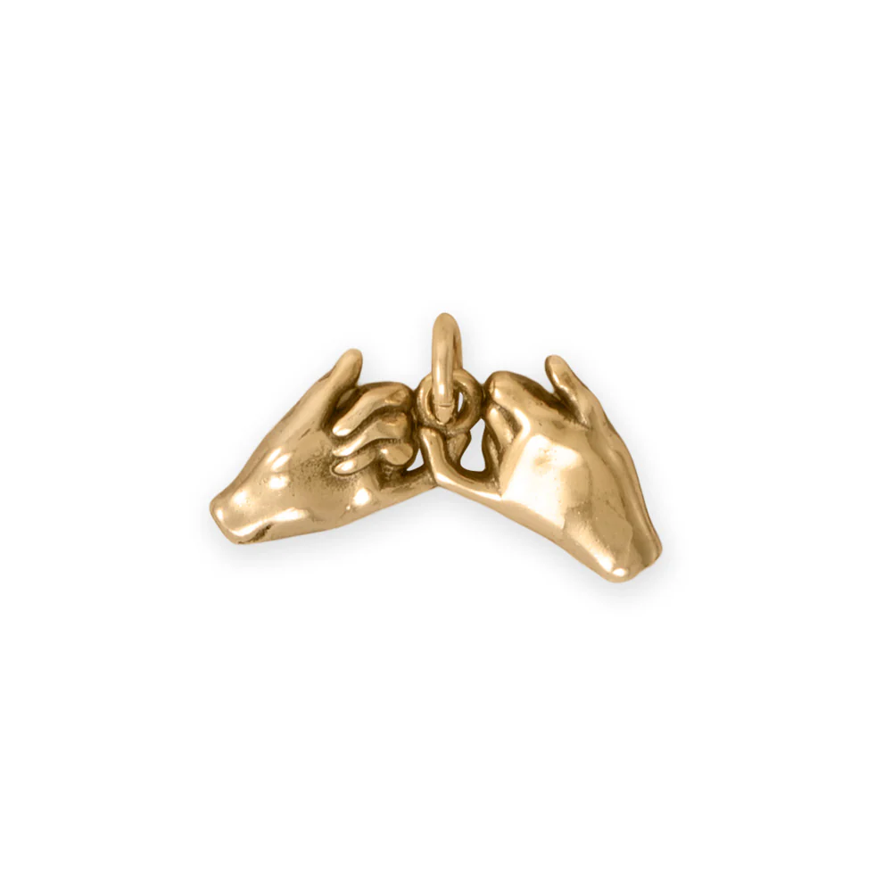Oxidierter Pinky Promise Charm