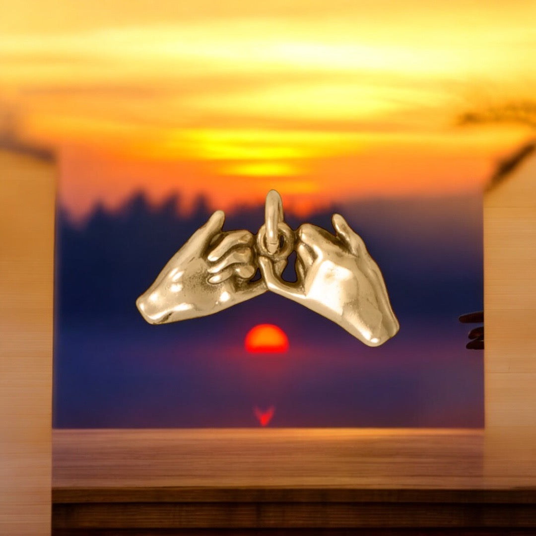 Oxidierter Pinky Promise Charm