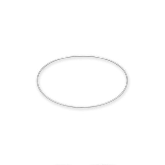 Smooth Wire Sterling Silver Bangle Bracelet - Sparks and Gem