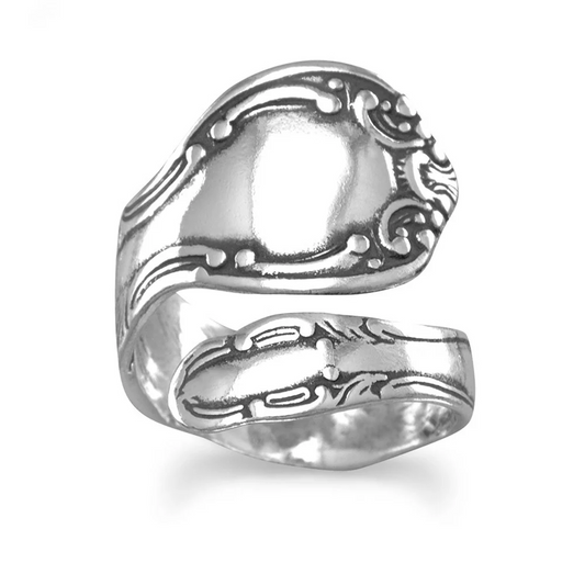 Bali Spoon Ring in Sterling Silver - Sparks and Gem