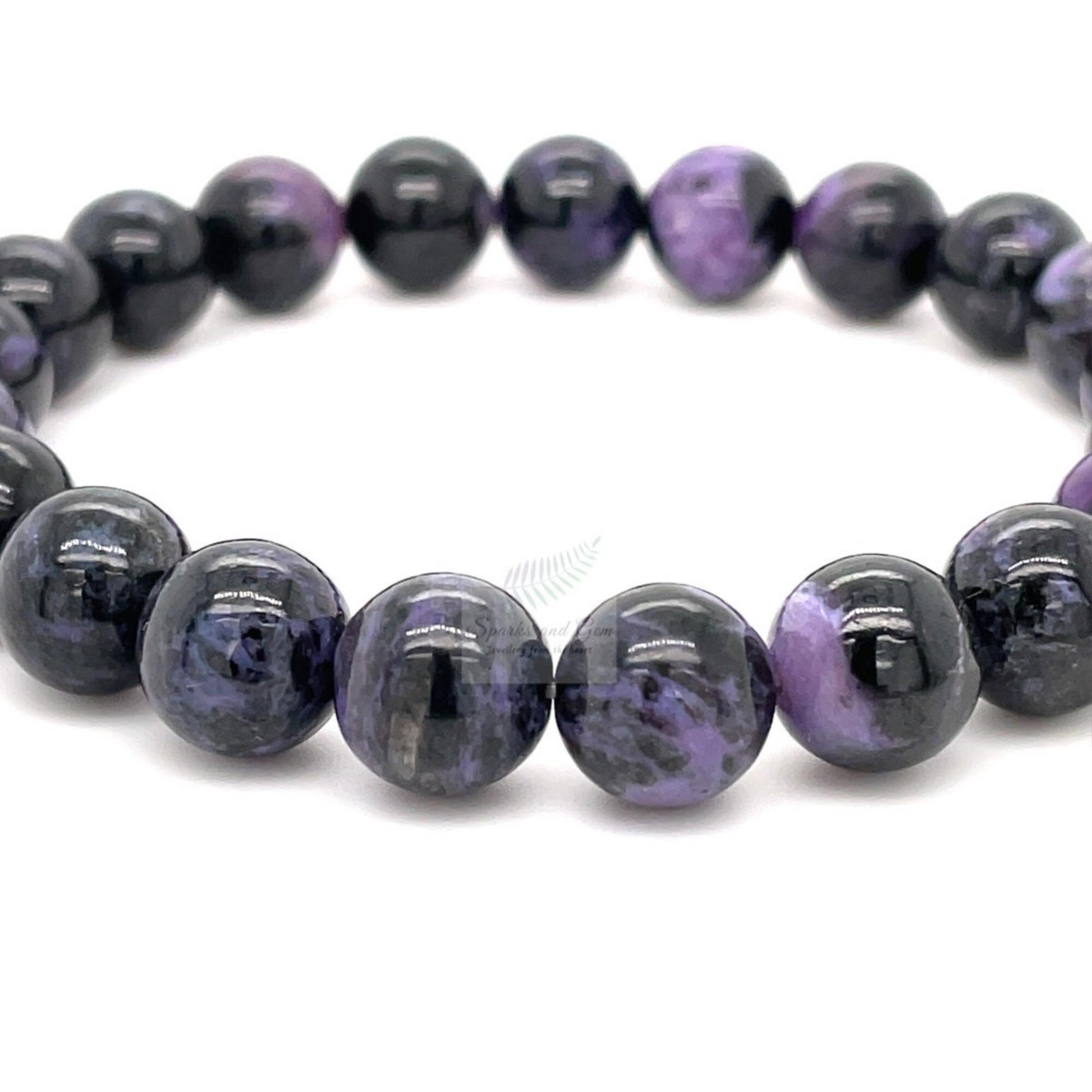 8mm Natural Charoite Bracelet - Sparks and Gem