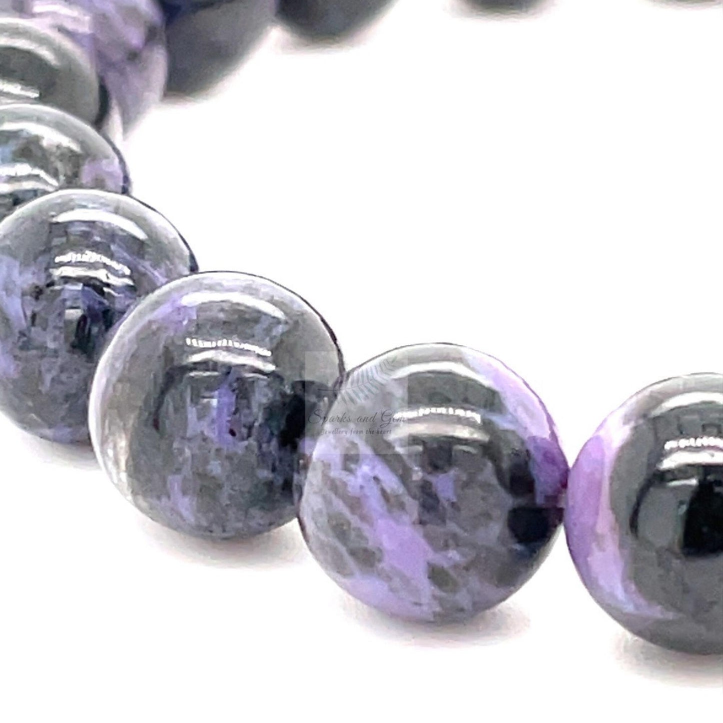 8mm Natural Charoite Bracelet - Sparks and Gem