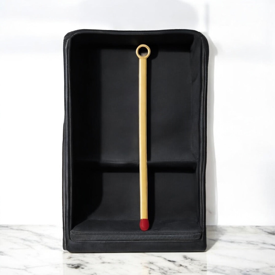 Red Epoxy Matchstick 14k Yellow Gold Over Sterling Silver Pendant - Sparks and Gem