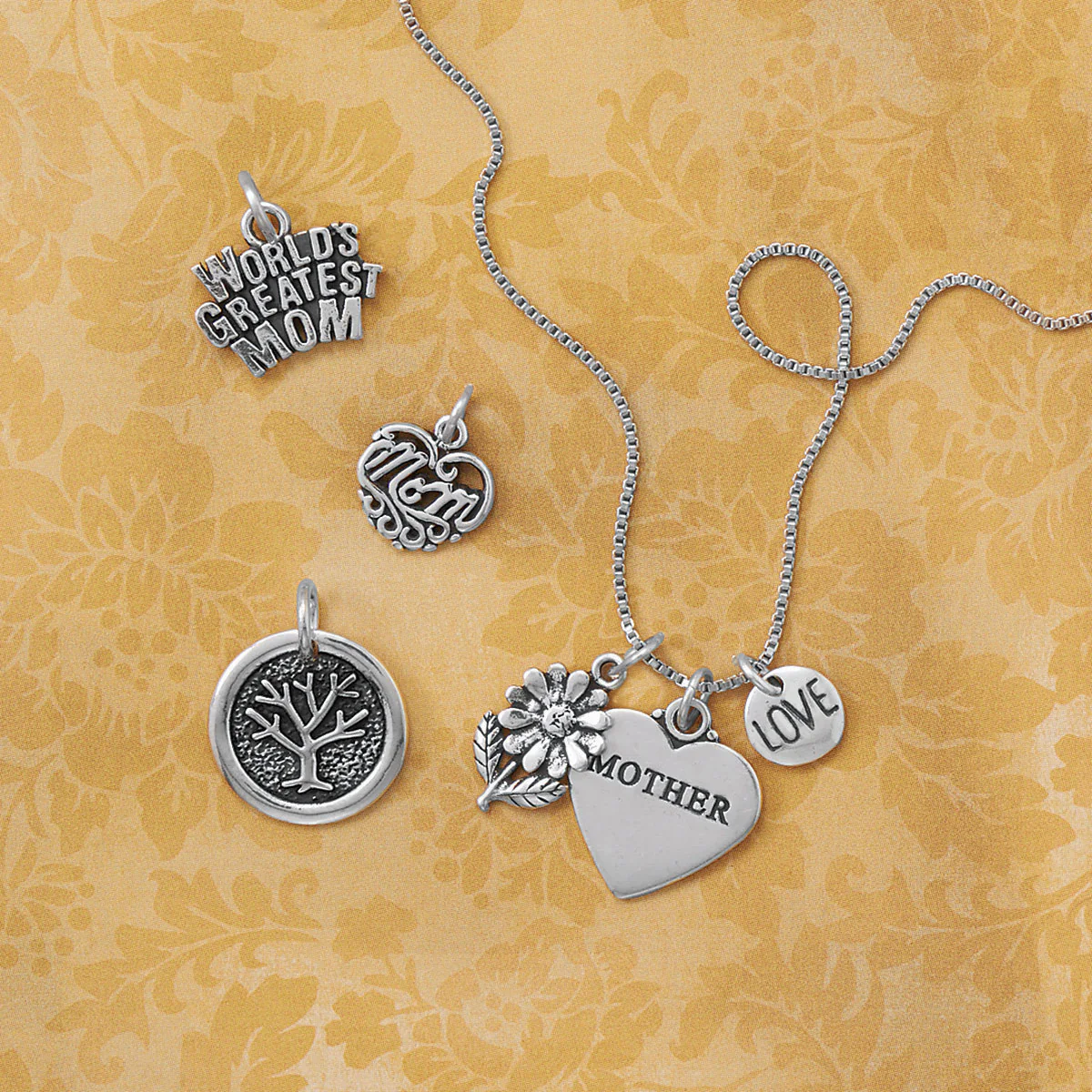 Oxidized World's Greatest Mom Sterling Silver Charm - Sparks and Gem